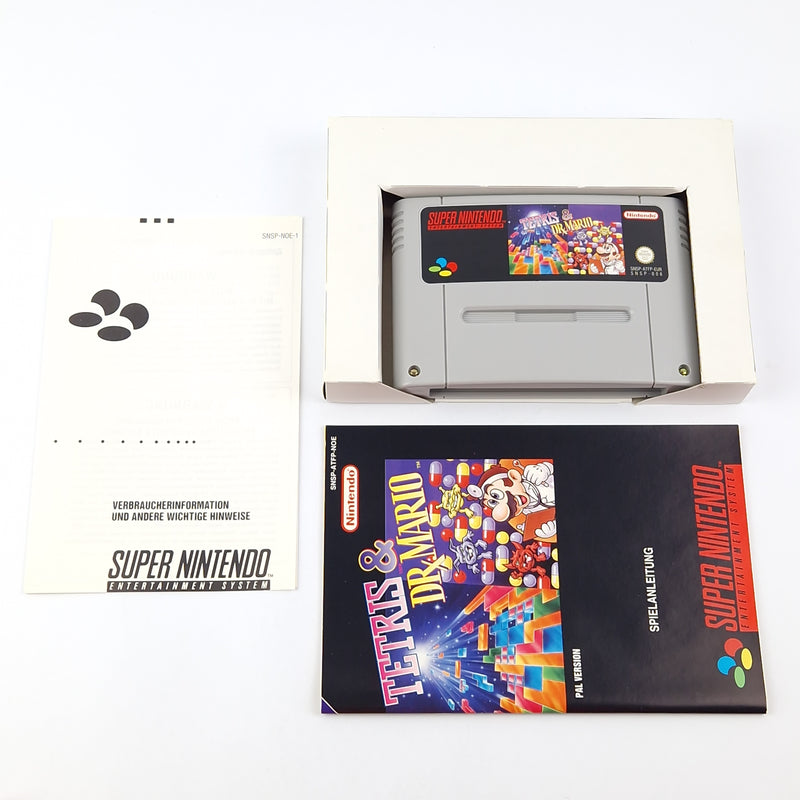 Super Nintendo Spiel : Tetris & Dr. Mario - Modul Anleitung OVP cib / SNES PAL