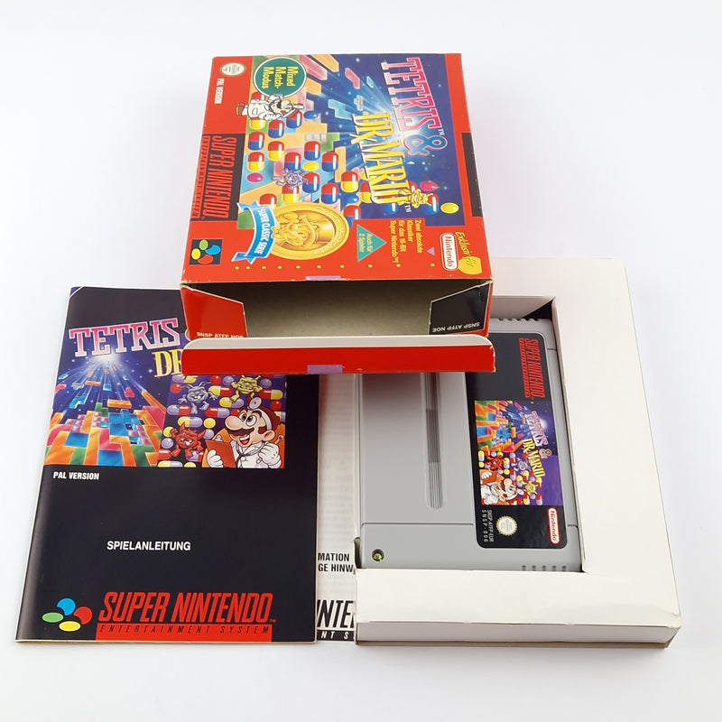 Super Nintendo Spiel : Tetris & Dr. Mario - Modul Anleitung OVP cib / SNES PAL