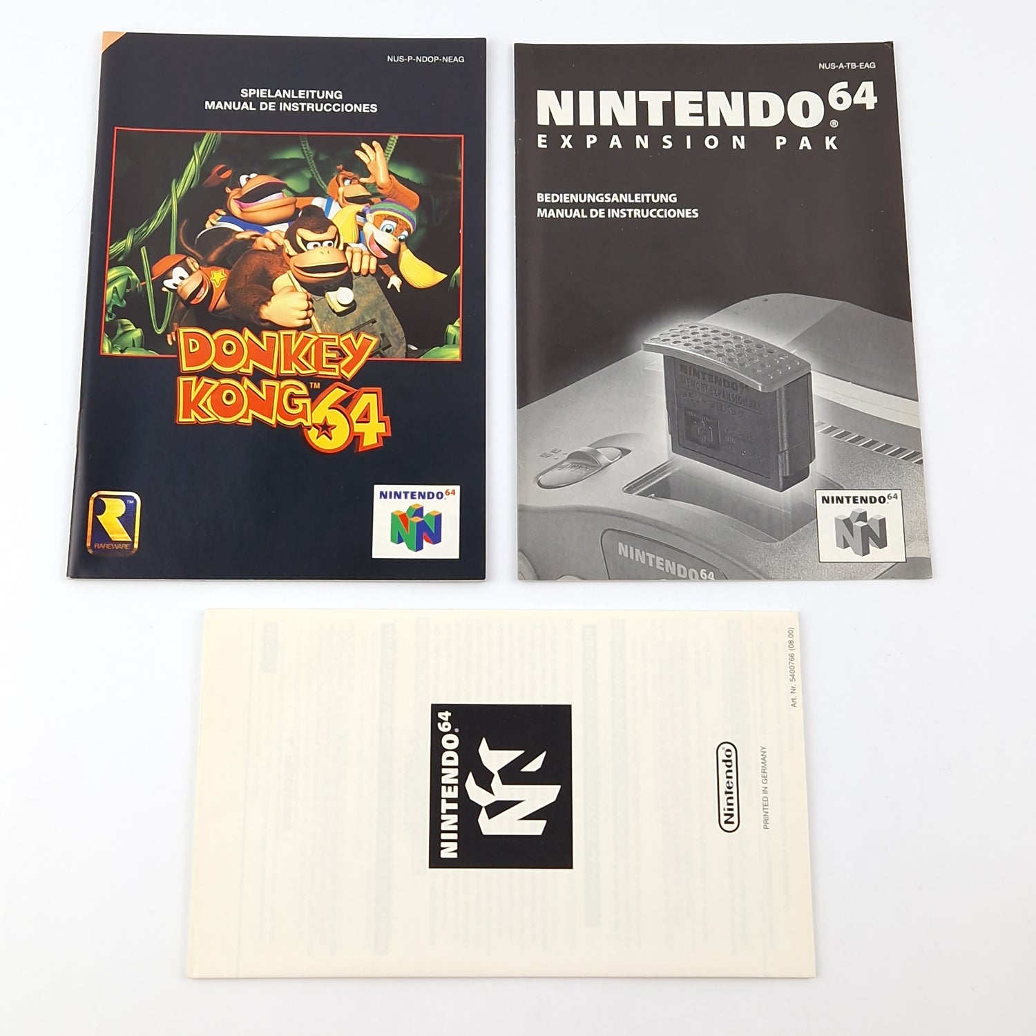 Nintendo 64 Spiel : Donkey Kong 64 + Expansion Pack - Modul Anleitung OVP N64