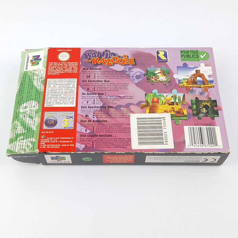 Nintendo 64 Spiel : Banjo Kazooie - Modul Anleitung OVP cib / N64 PAL