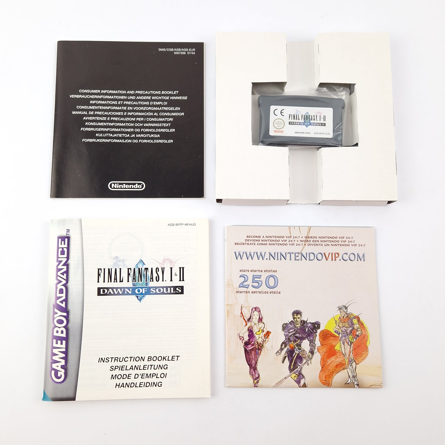 Nintendo Game Boy Advance Game: Final Fantasy I & II Dawn of Souls - OVP GBA