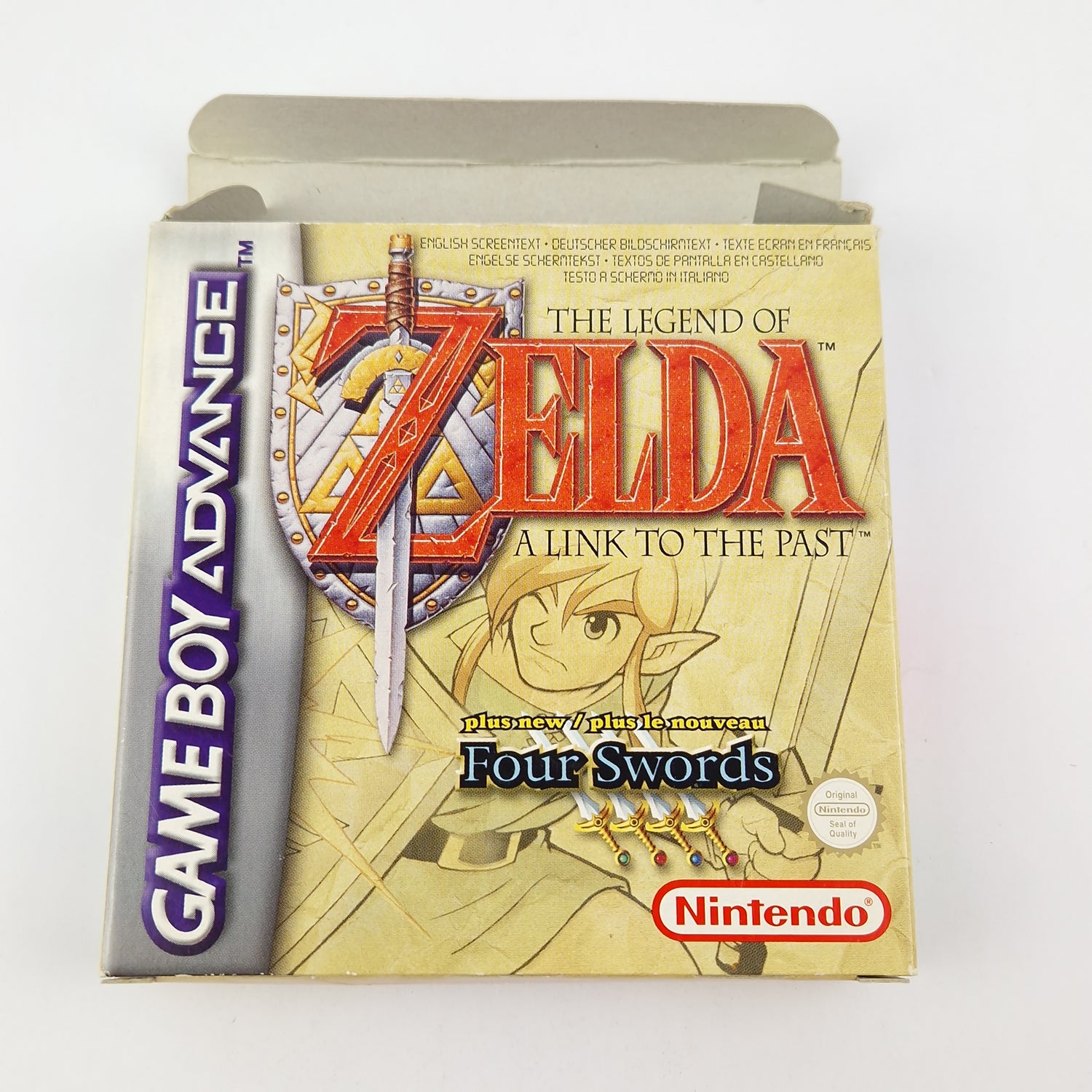 Nintendo Game Boy Advance game: The Legend of Zelda a link to the Past - original packaging