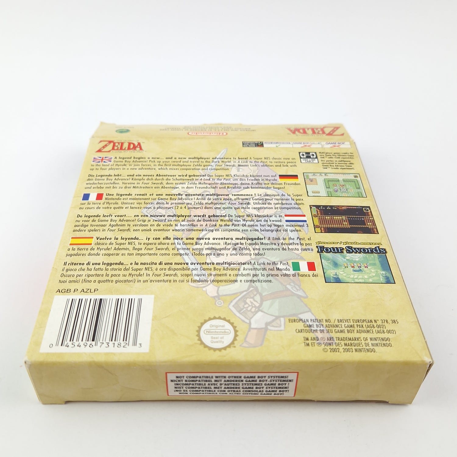 Nintendo Game Boy Advance game: The Legend of Zelda a link to the Past - original packaging