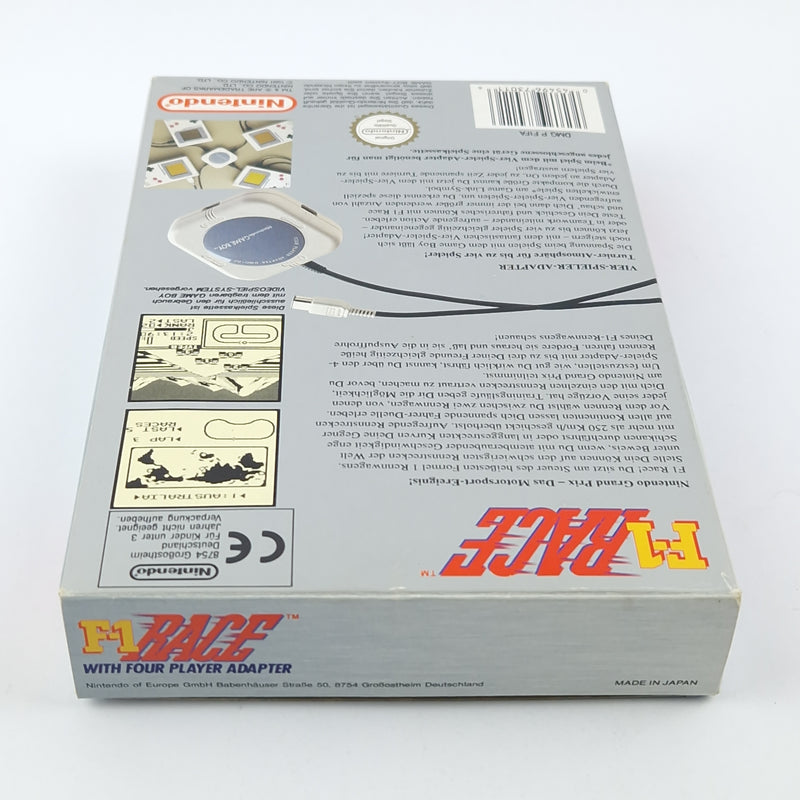 Nintendo Game Boy Spiel : F-1 Race + 4 Spieler Adapter - OVP PAL GAMEBOY