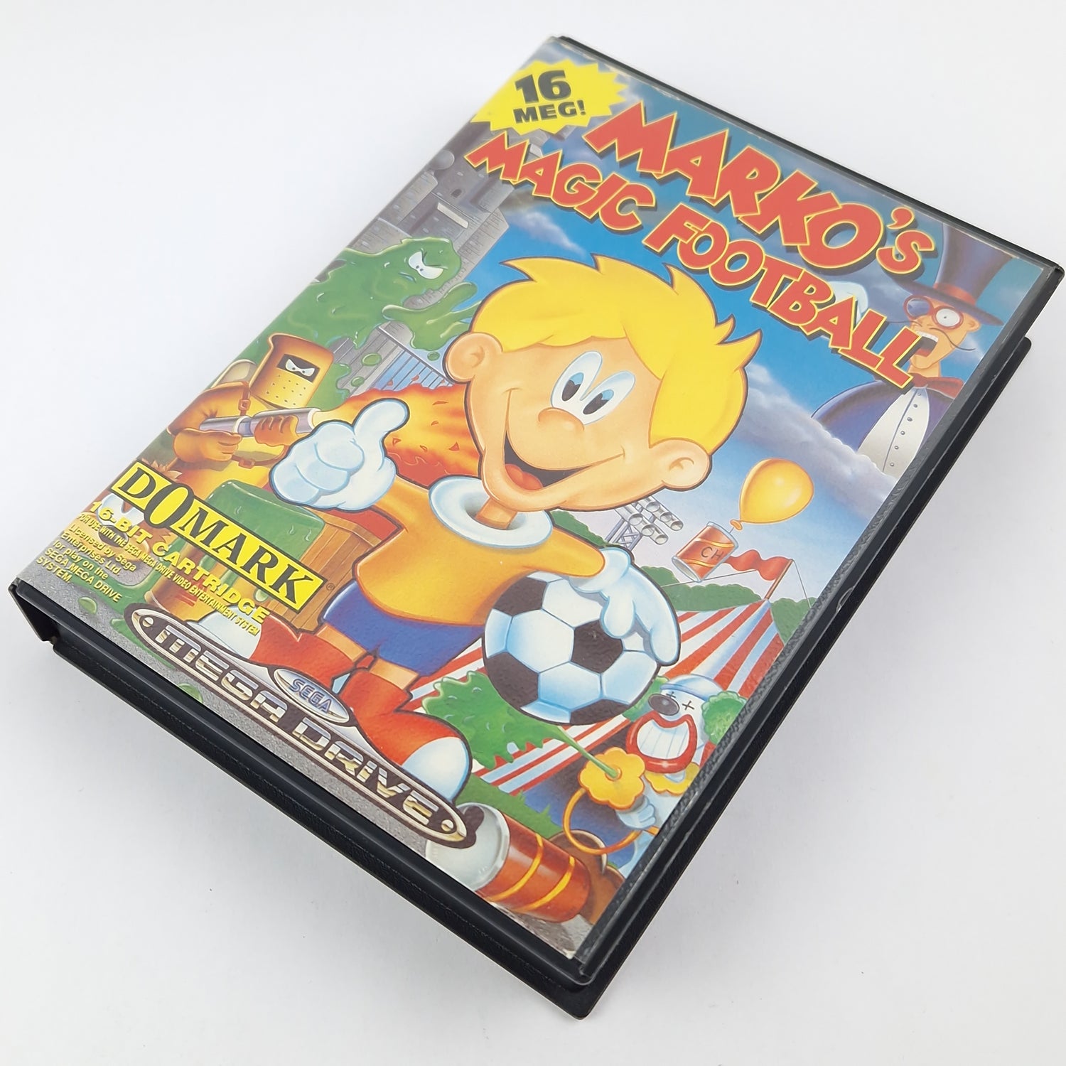 Sega Mega Drive Game: Markos Magic Football - Module Instructions OVP cib PAL