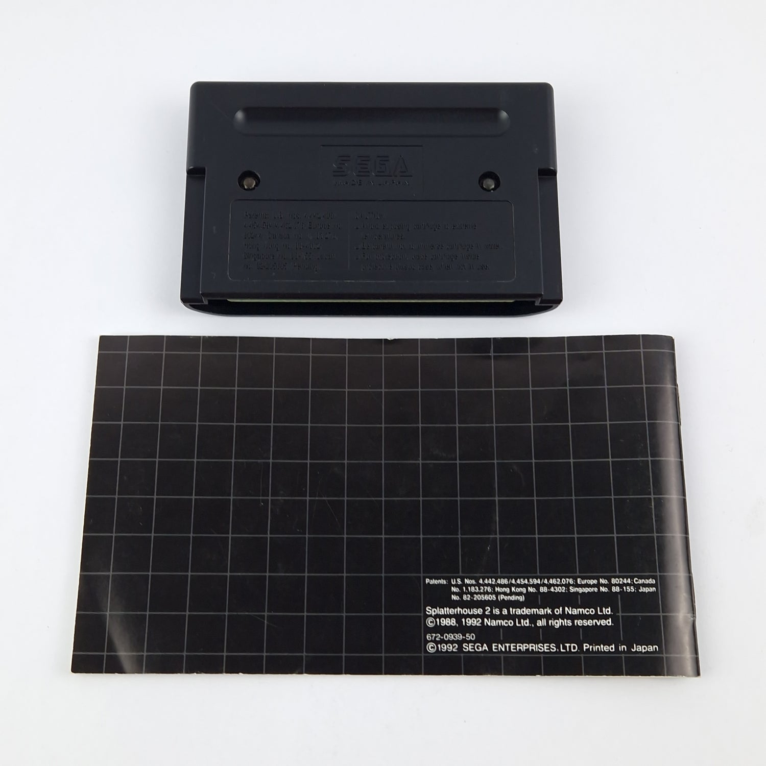 Sega Mega Drive Game: Splatterhouse 2 - Module Instructions OVP cib / PAL MD