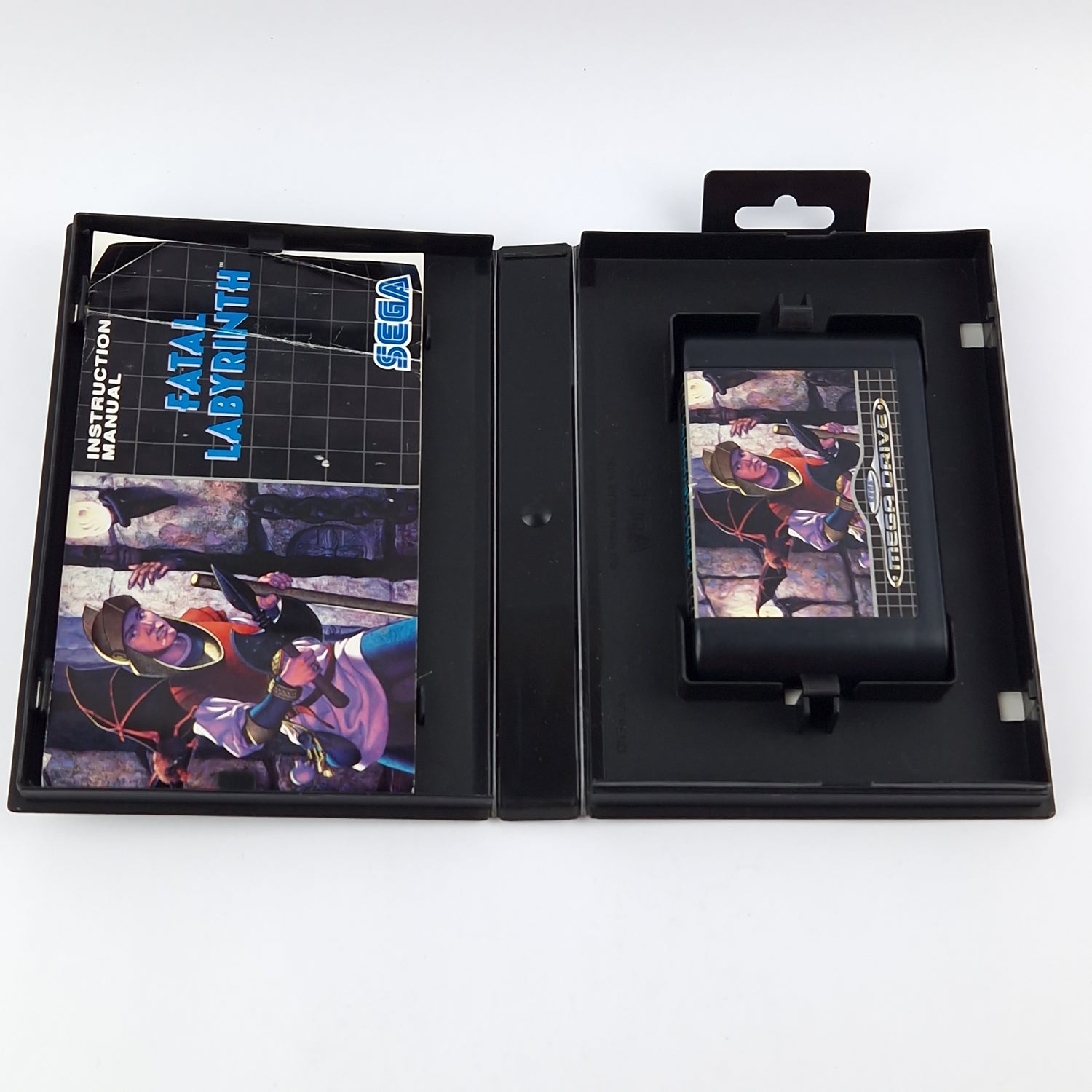 Sega Mega Drive Spiel : Fatal Labyrinth - Modul Anleitung OVP cib / PAL MD Game