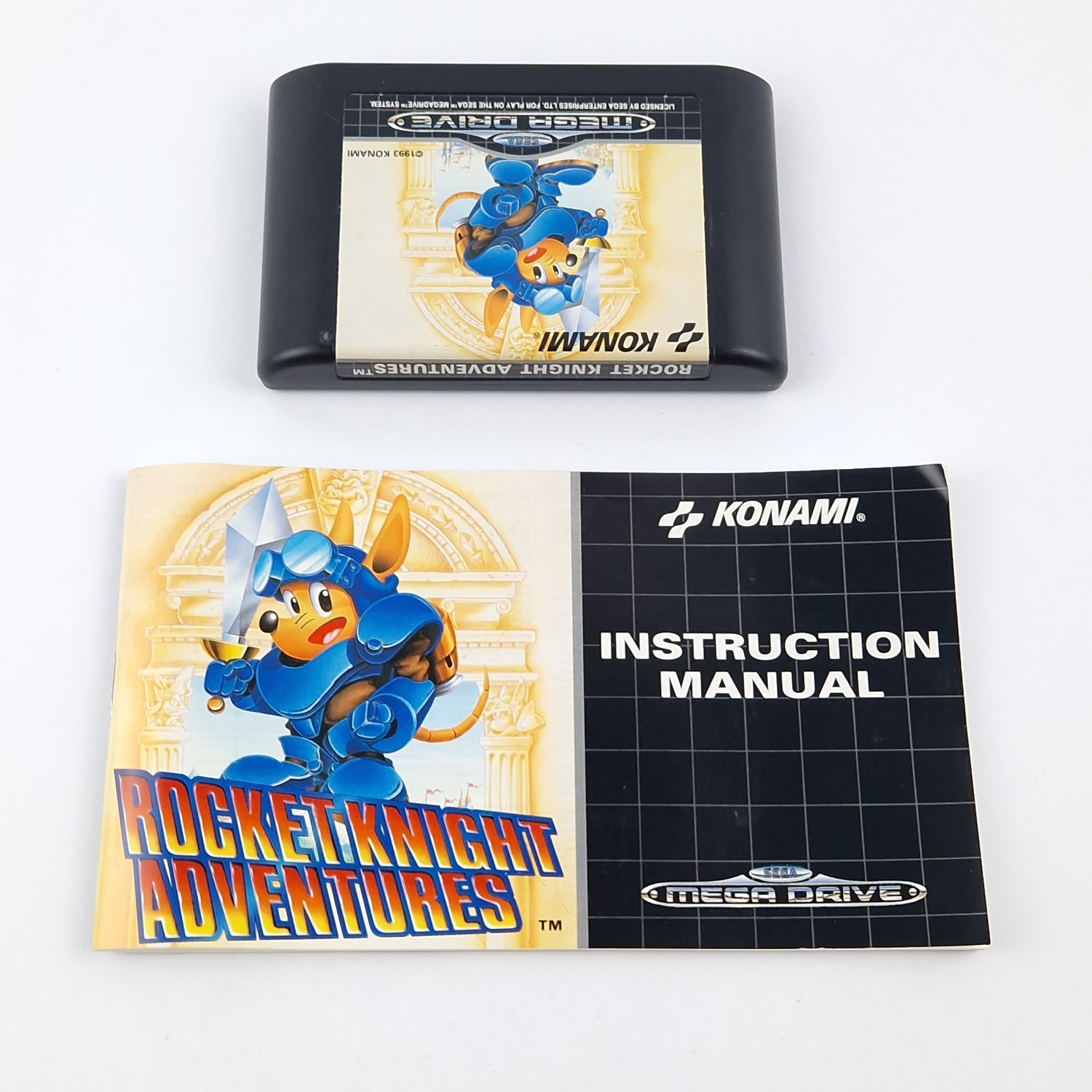 Sega Mega Drive Spiel : Rocket Knight Adventures - Modul Anleitung OVP cib PAL