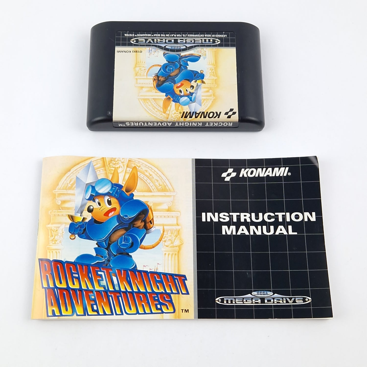 Sega Mega Drive Game: Rocket Knight Adventures - Module Instructions OVP cib PAL