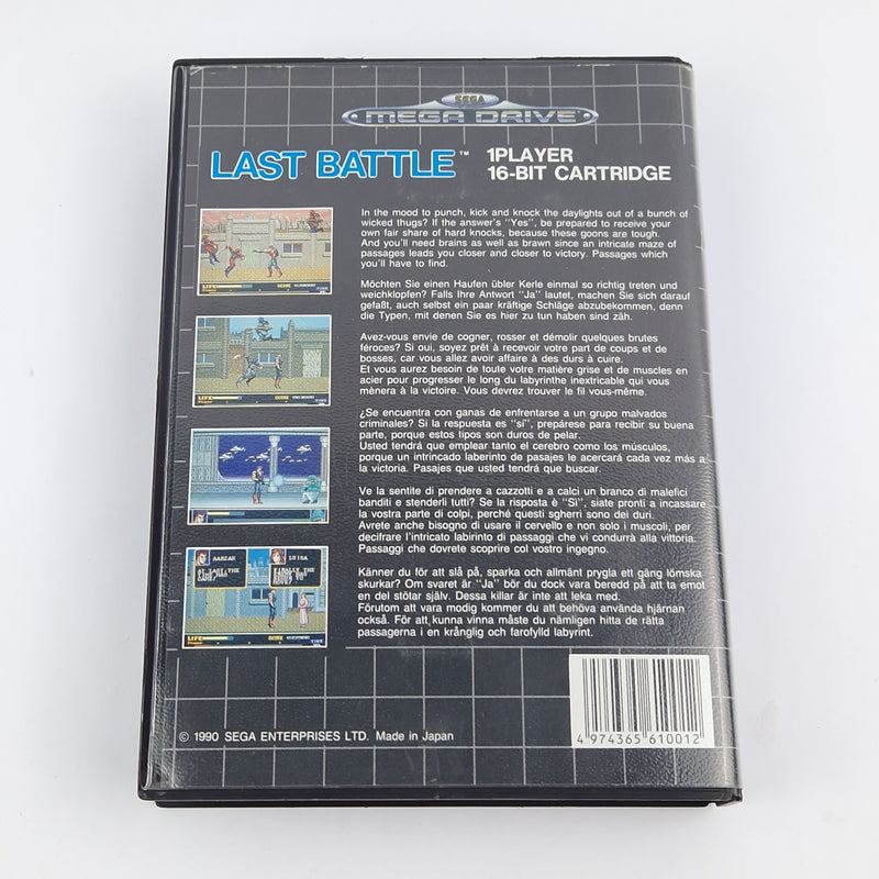 Sega Mega Drive Game: Last Battle - Module Instructions OVP cib / MD PAL Game