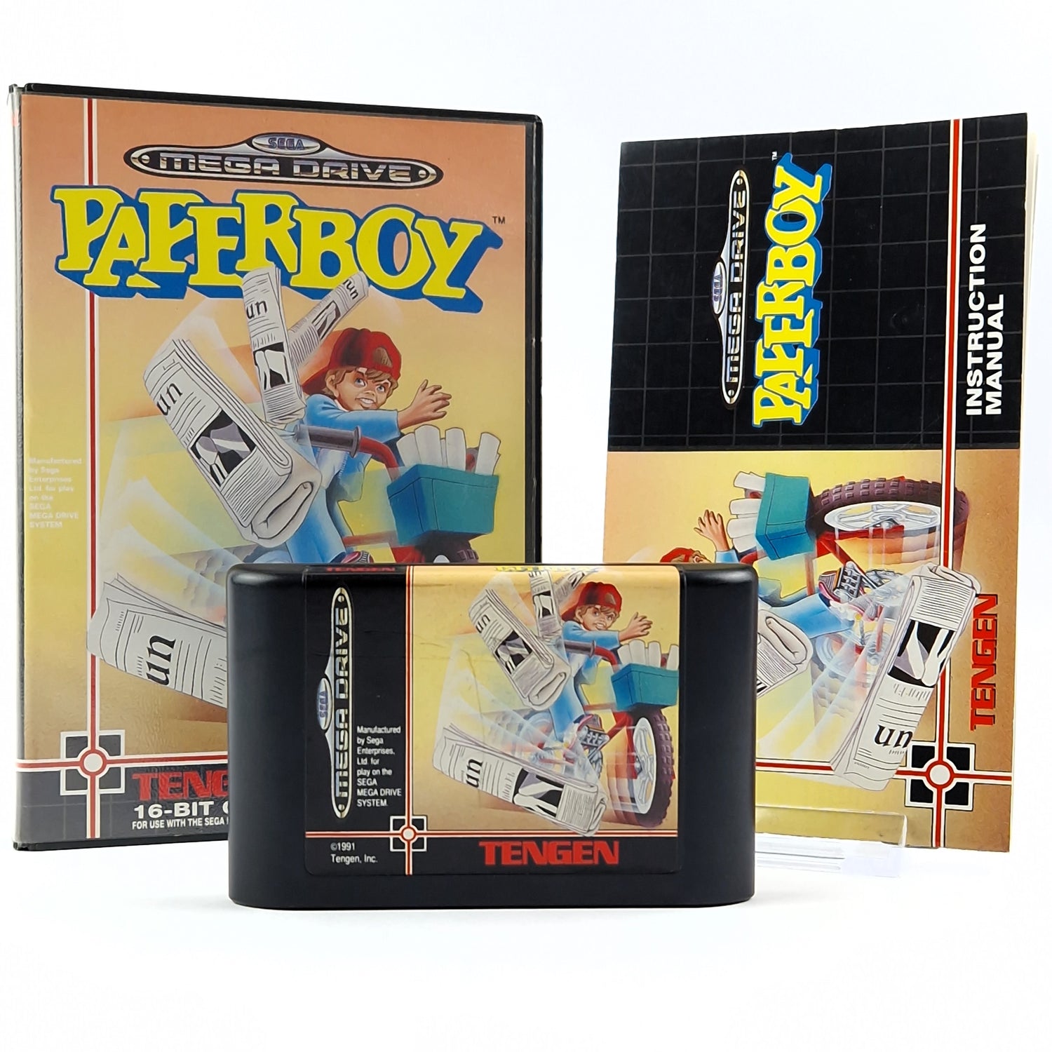 Sega Mega Drive Game: Paperboy - Module Instructions OVP cib / MD PAL GAME TENGEN
