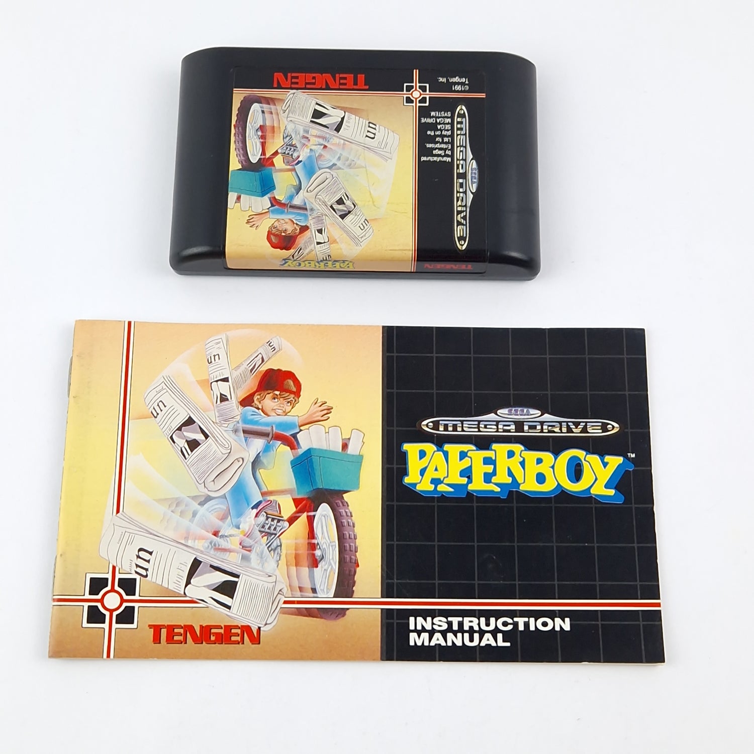 Sega Mega Drive Spiel : Paperboy - Modul Anleitung OVP cib / MD PAL GAME TENGEN
