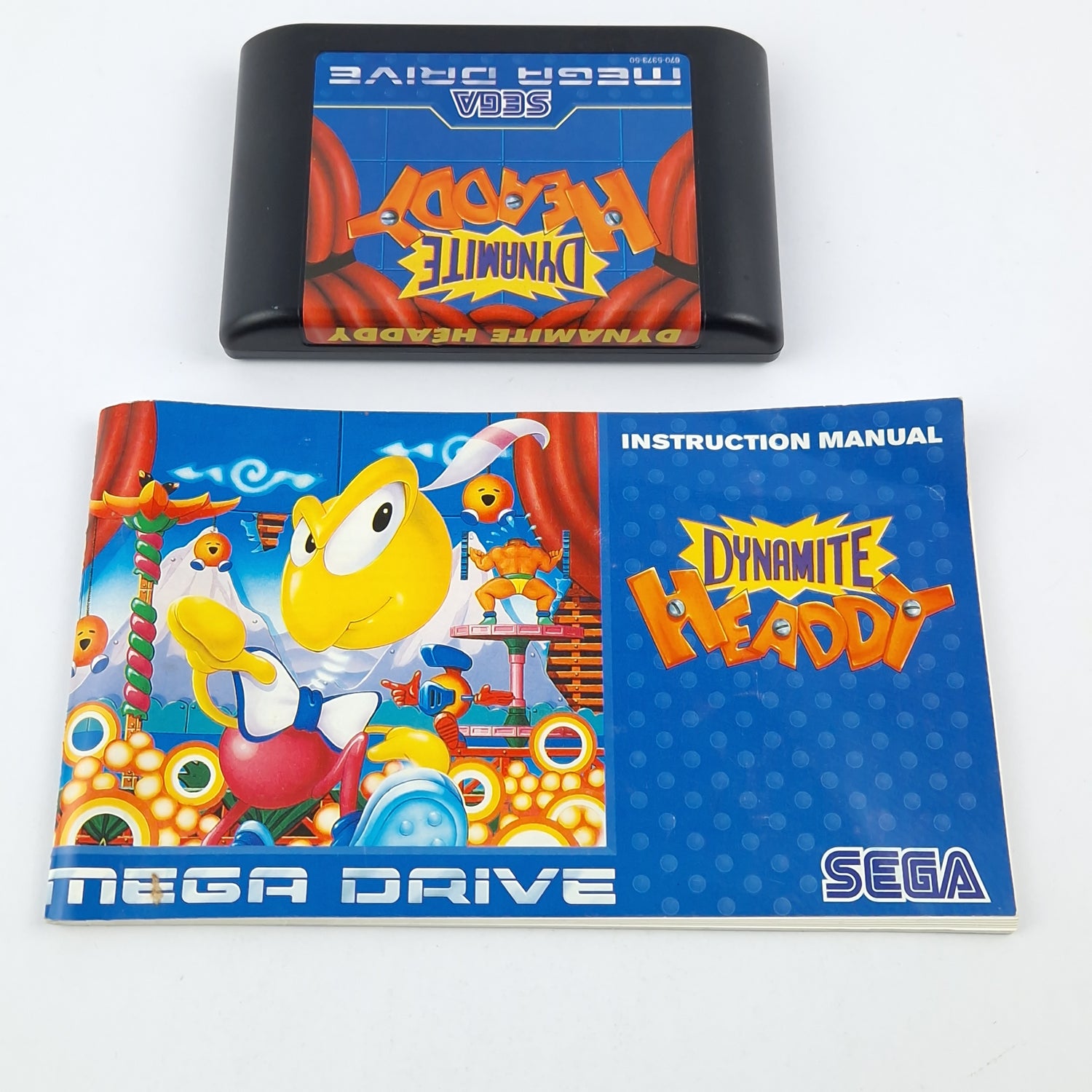 Sega Mega Drive Game: Dynamite Headdy - Module Instructions OVP cib / PAL MD
