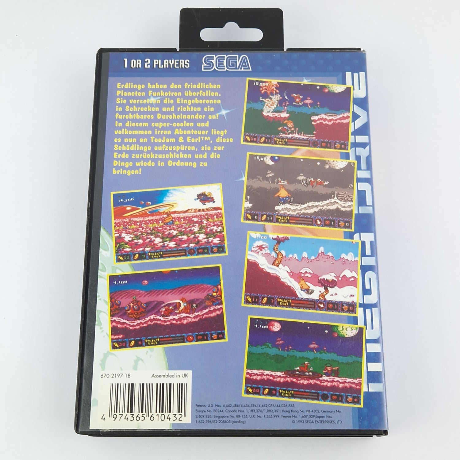 Sega Mega Drive Game: ToeJam & Earl in Panic on Funkotron - Module OVP MD PAL