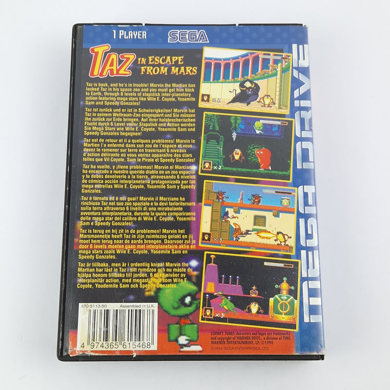 Sega Mega Drive Spiel : TAZ in Escape from Mars - Modul Anleitung OVP cib PAL MD
