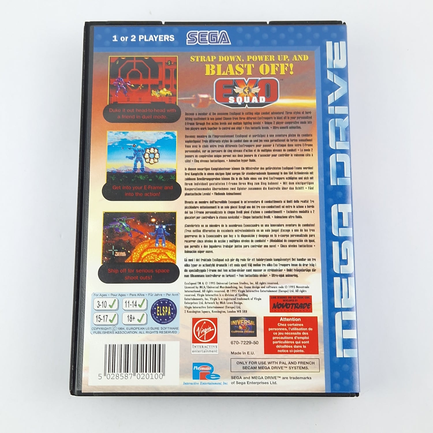 Sega Mega Drive Spiel : EXO Squad - Modul Anleitung OVP cib - NEW OLD STOCK NEU