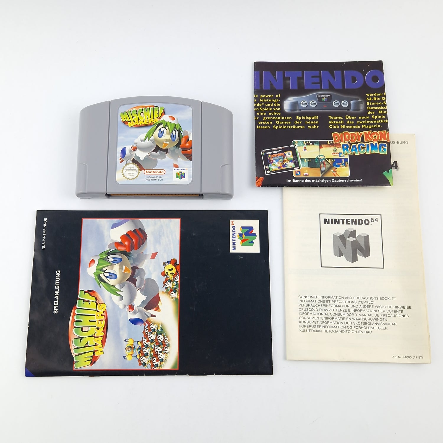Nintendo 64 Spiel : Mischief Makers - Modul Anleitung OVP cib / PAL N64 Game