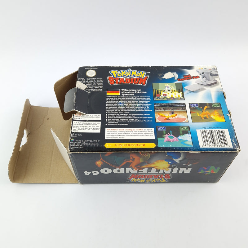 Nintendo 64 Game: Pokemon Stadium - Module Instructions OVP Transfer Pak / N64 PAL