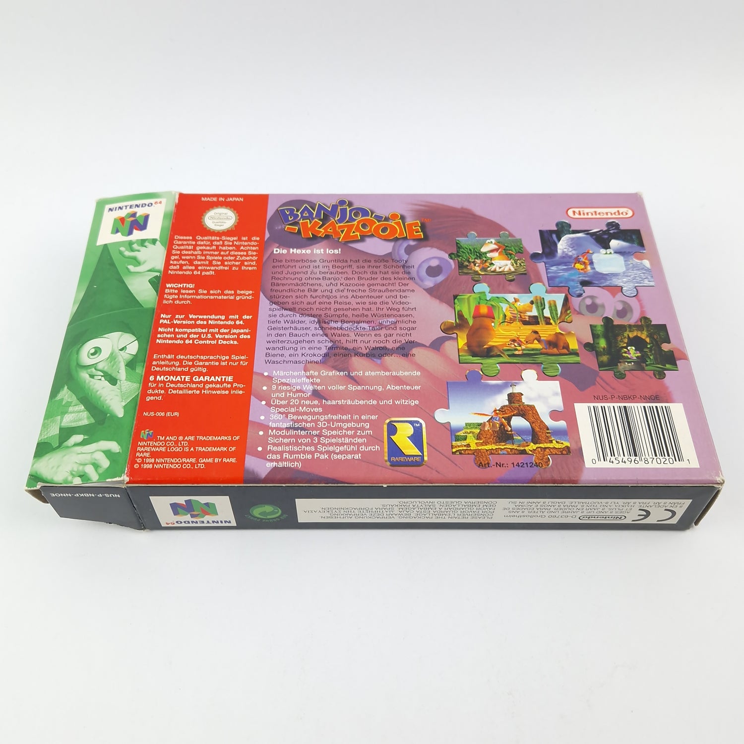 Nintendo 64 Spiel : Banjo Kazooie  - Modul Anleitung OVP / PAL N64 Game