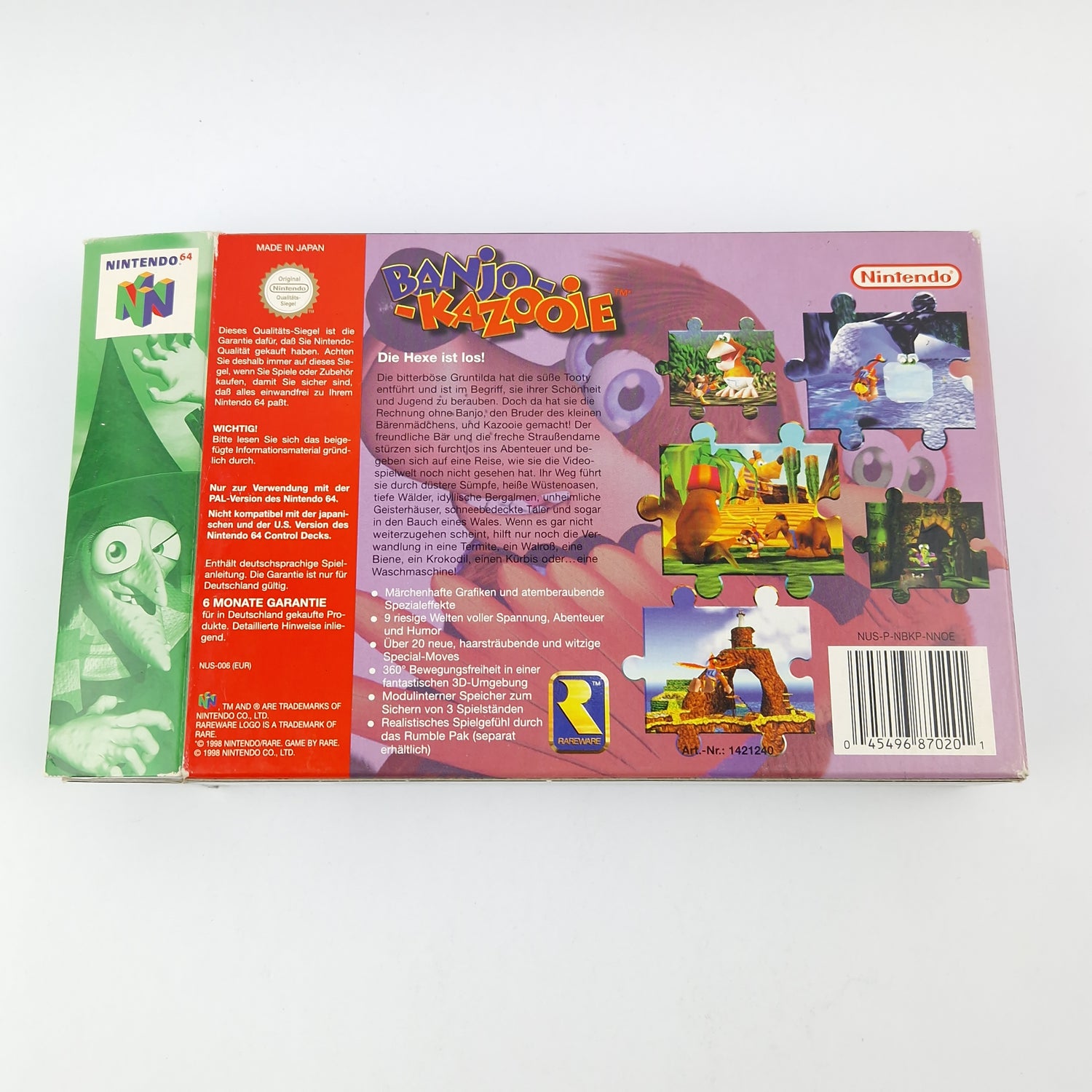 Nintendo 64 Game: Banjo Kazooie - Module Instructions OVP / PAL N64 Game