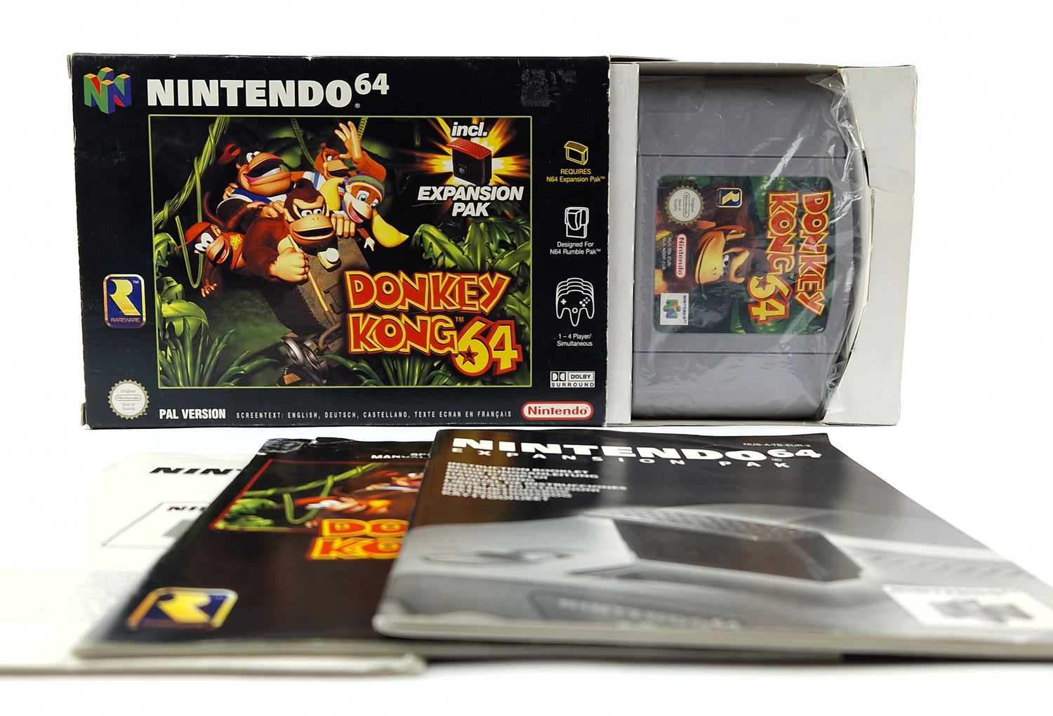 Nintendo 64 Spiel : Donkey Kong 64 - Modul Anleitung OVP / PAL N64 Game