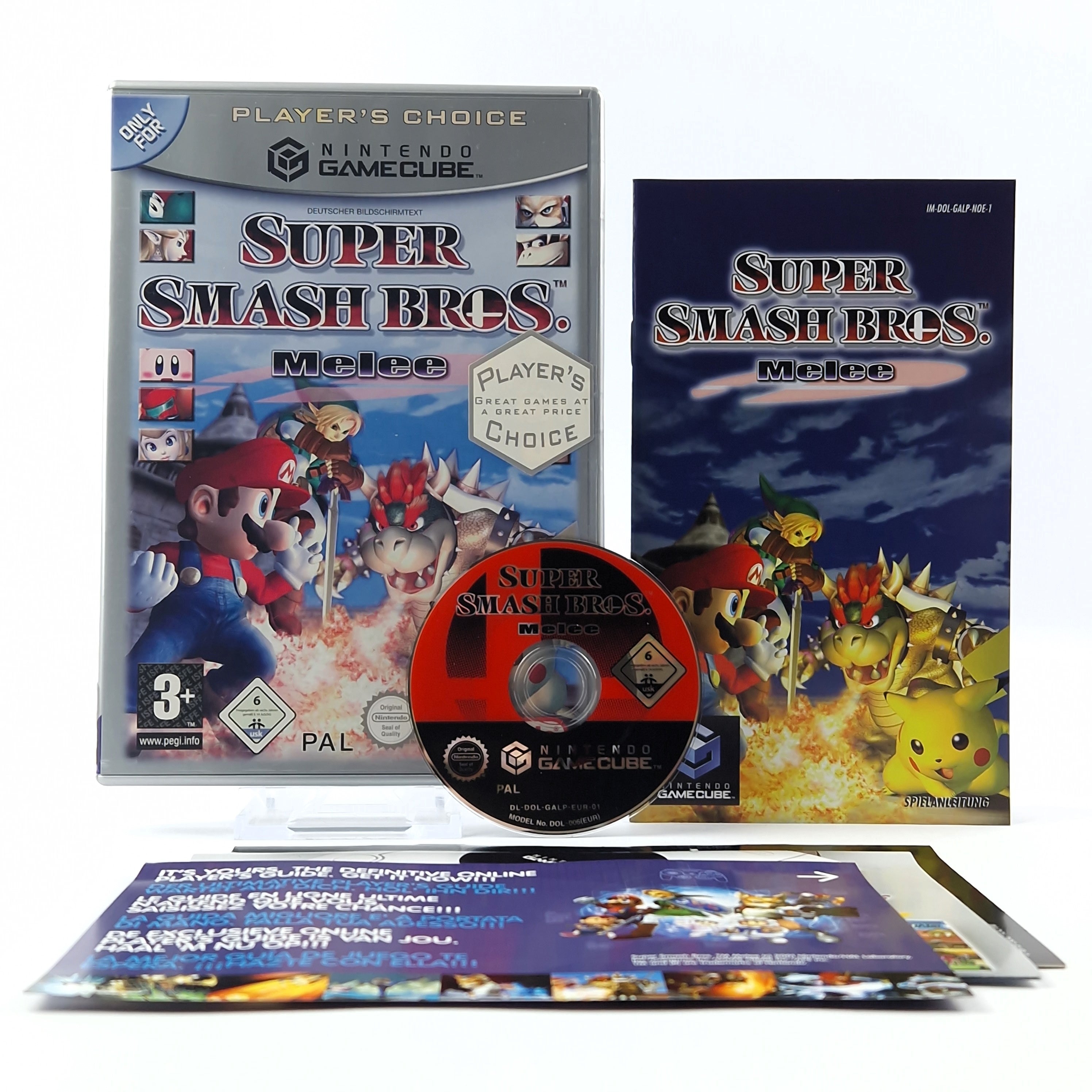 Nintendo Gamecube Spiel : Super Smash Bros. Melee - CD Anleitung OVP cib  PAL GC
