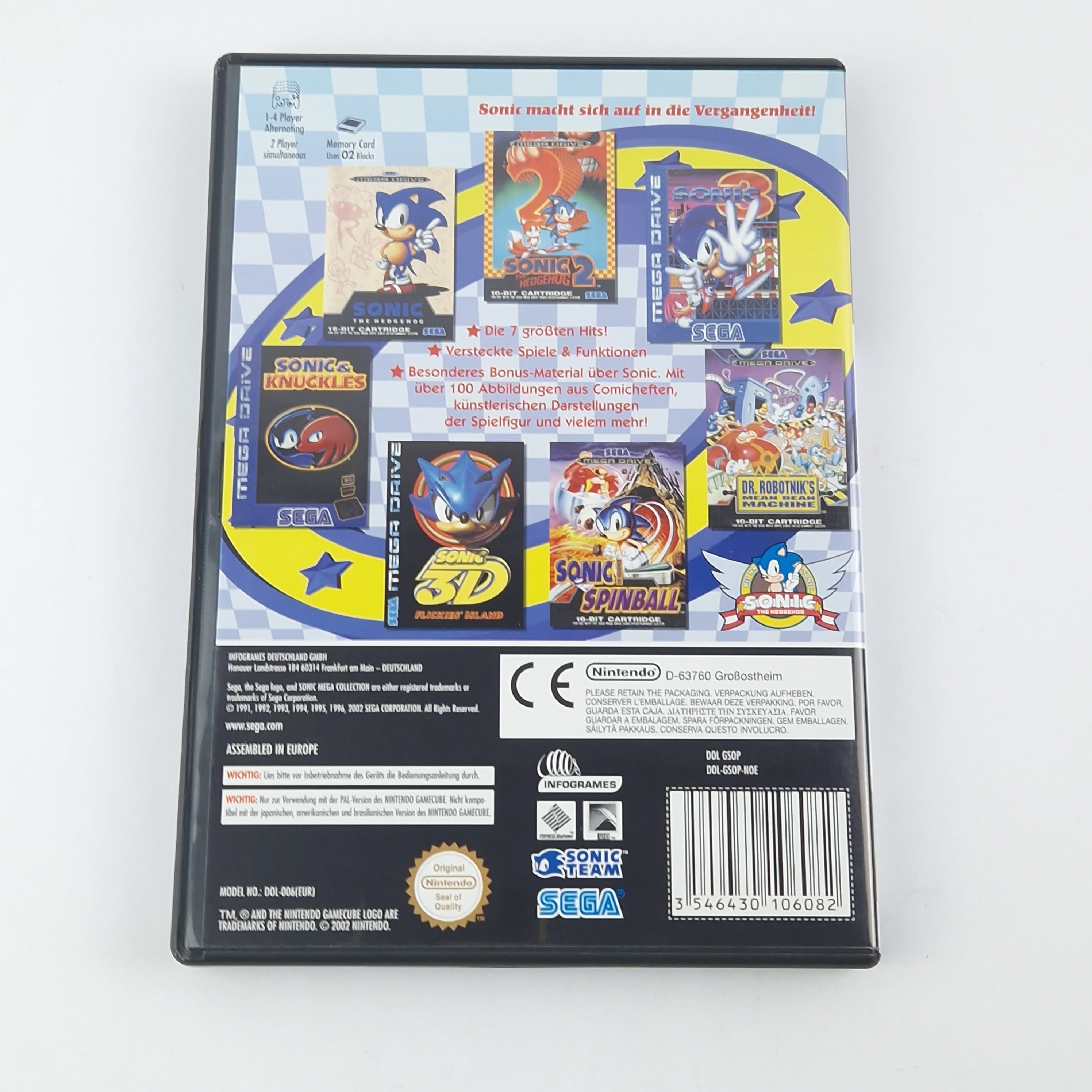 Nintendo Gamecube Spiel : Sonic Mega Collection - CD Anleitung OVP PAL GC