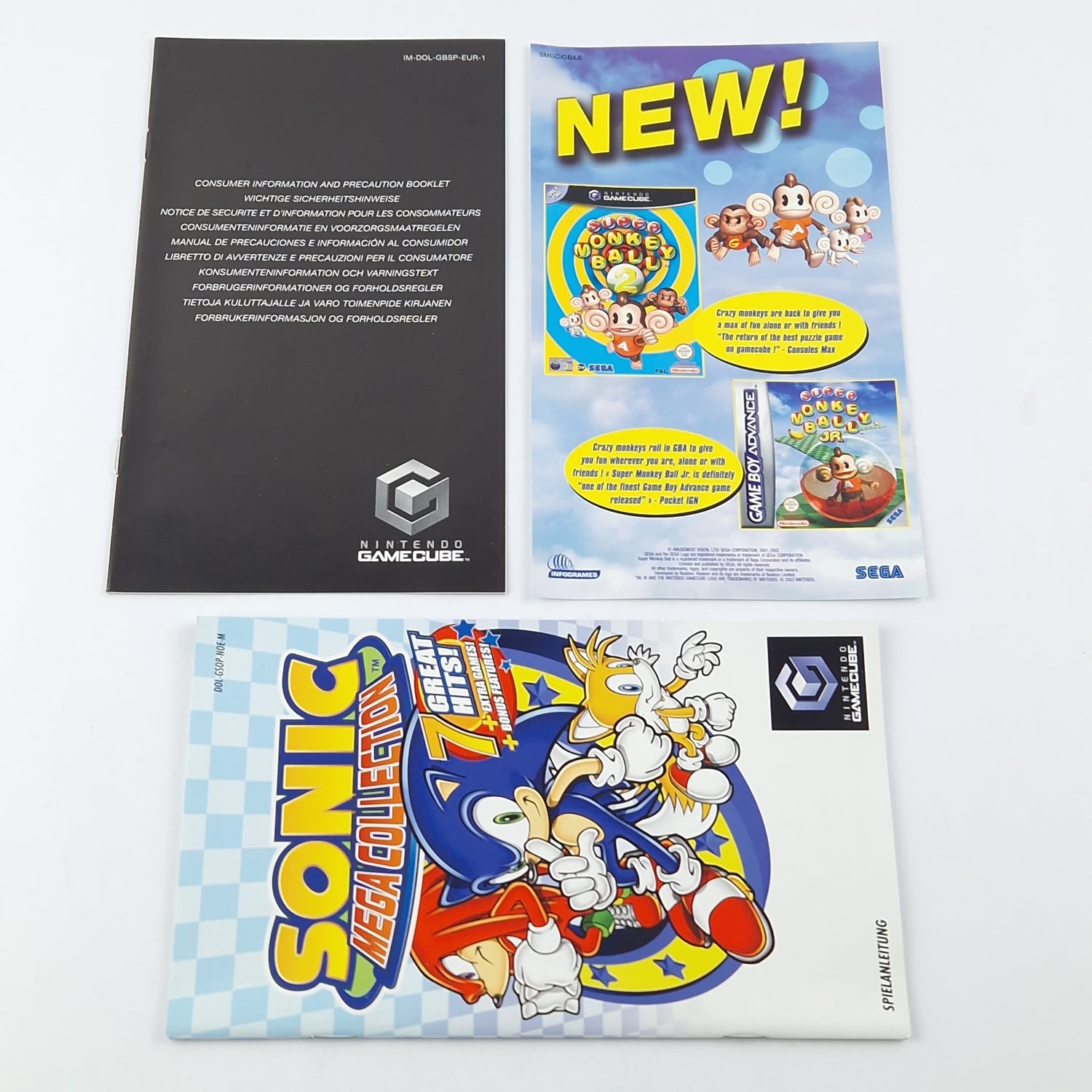 Nintendo Gamecube game: Sonic Mega Collection - CD instructions OVP PAL GC