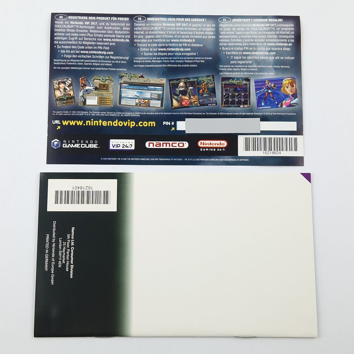 Nintendo Gamecube Spiel : Soul Calibur II - CD Anleitung OVP PAL GC