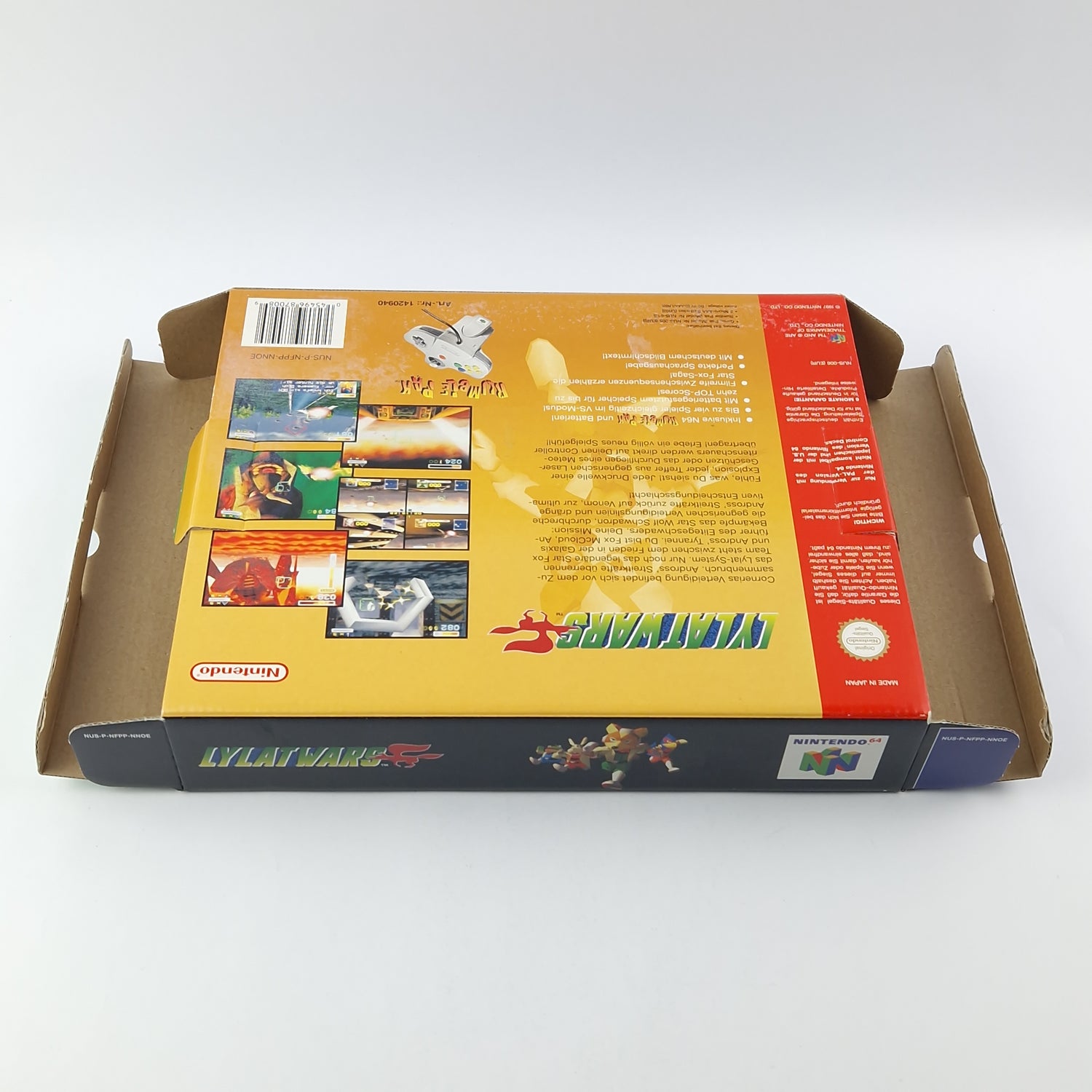 Nintendo 64 Game: Lylatwars - Module Rumble Pak Instructions BIG BOX OVP / N64 PAL