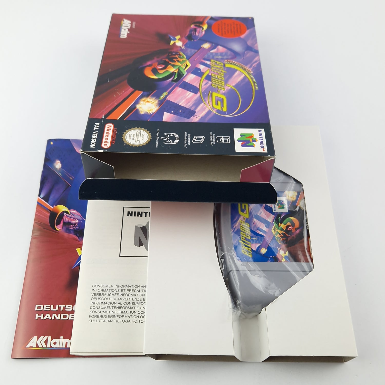 Nintendo 64 Game: Extreme-G - Module Instructions OVP CIB / N64 PAL