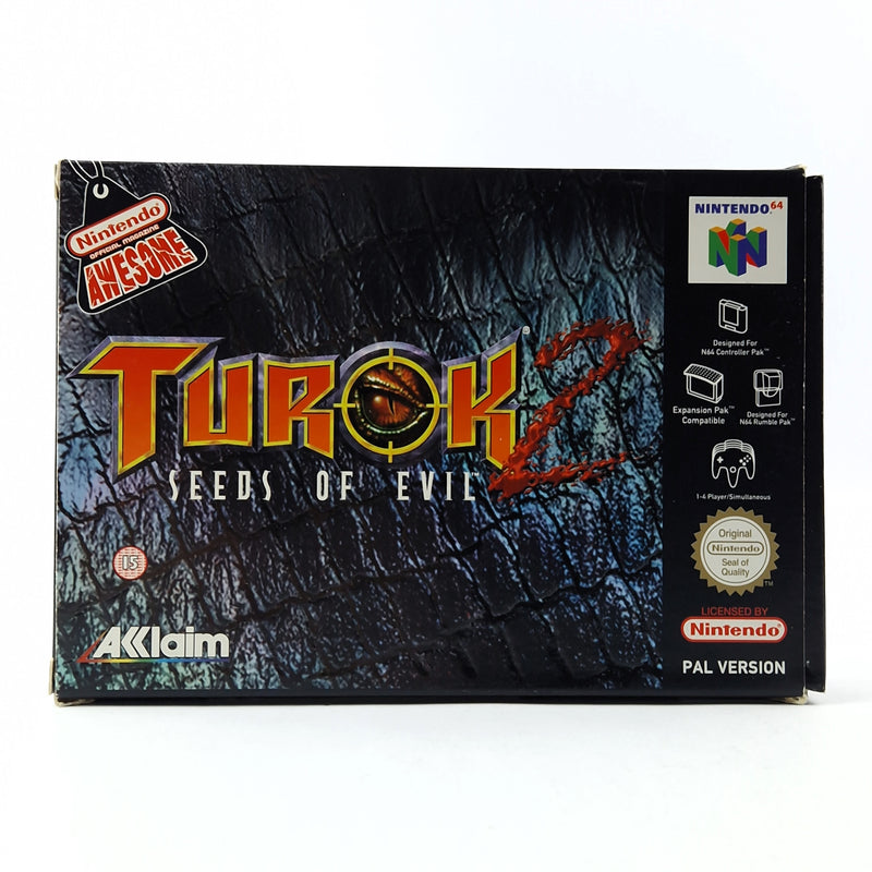 Nintendo 64 Game: Turok 2 Seeds of Evil - Module Instructions OVP CIB N64 PAL