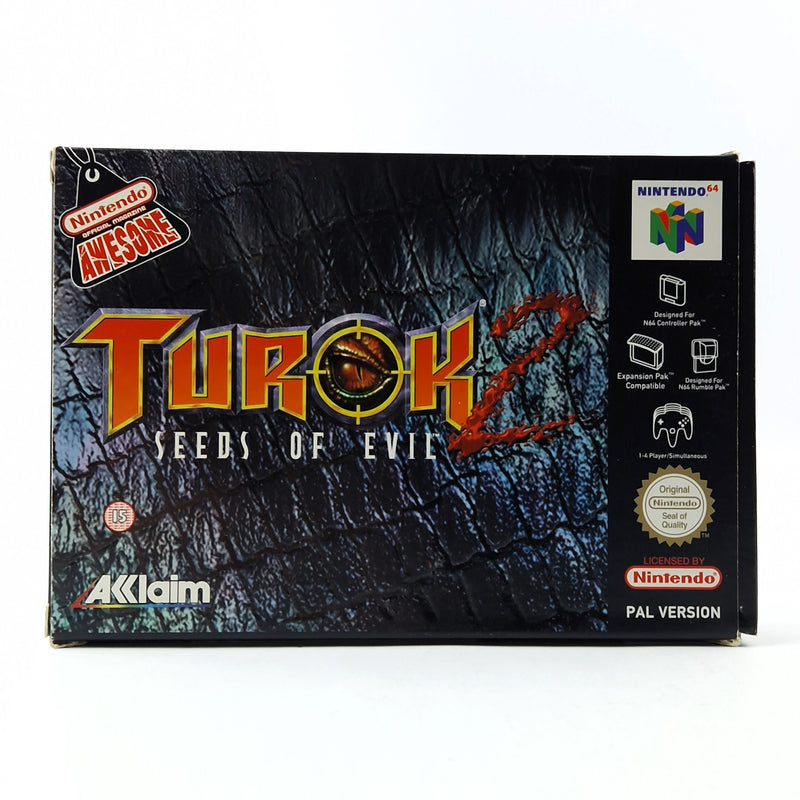 Nintendo 64 Spiel : Turok 2 Seeds of Evil - Modul Anleitung OVP CIB  N64 PAL