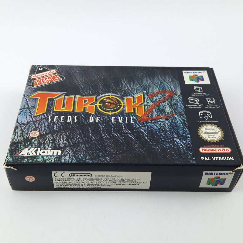 Nintendo 64 Game: Turok 2 Seeds of Evil - Module Instructions OVP CIB N64 PAL