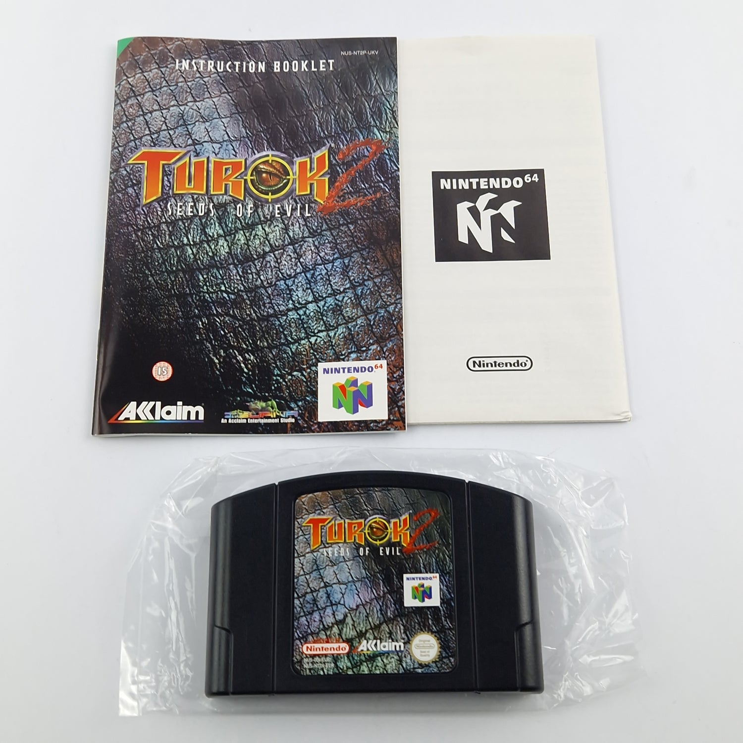 Nintendo 64 Game: Turok 2 Seeds of Evil - Module Instructions OVP CIB N64 PAL