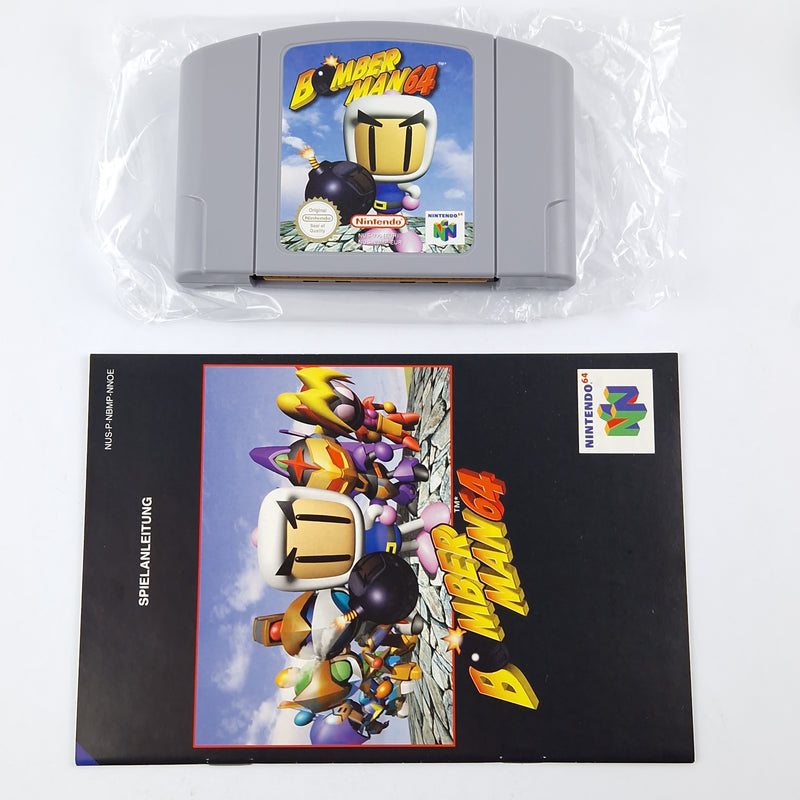 Nintendo 64 Game: Bomber Man 64 - Module Instructions OVP CIB N64 PAL Bomberman