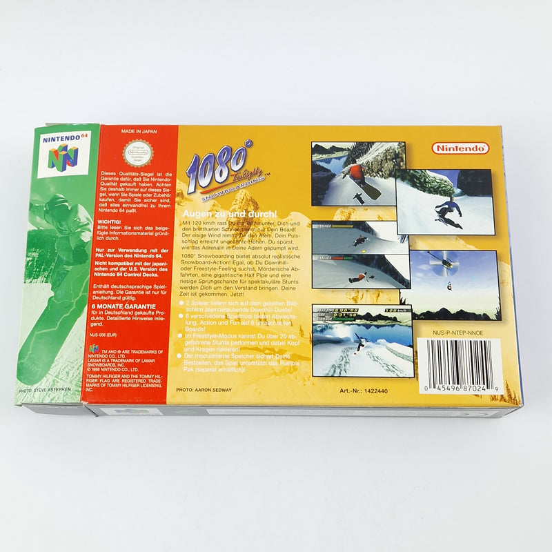 Nintendo 64 Game: 1080° Snowboarding - Module Instructions OVP cib / N64 PAL