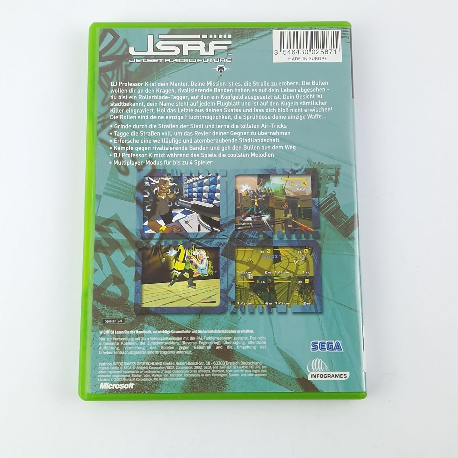 Xbox game: JSRF Jet Set Radio Future - CD instructions OVP / Jetsetradiofuture