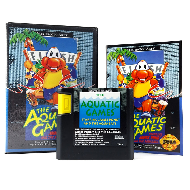 Sega Mega Drive Spiel : The Aquatic Games starring James Pond - Modul Anl. OVP