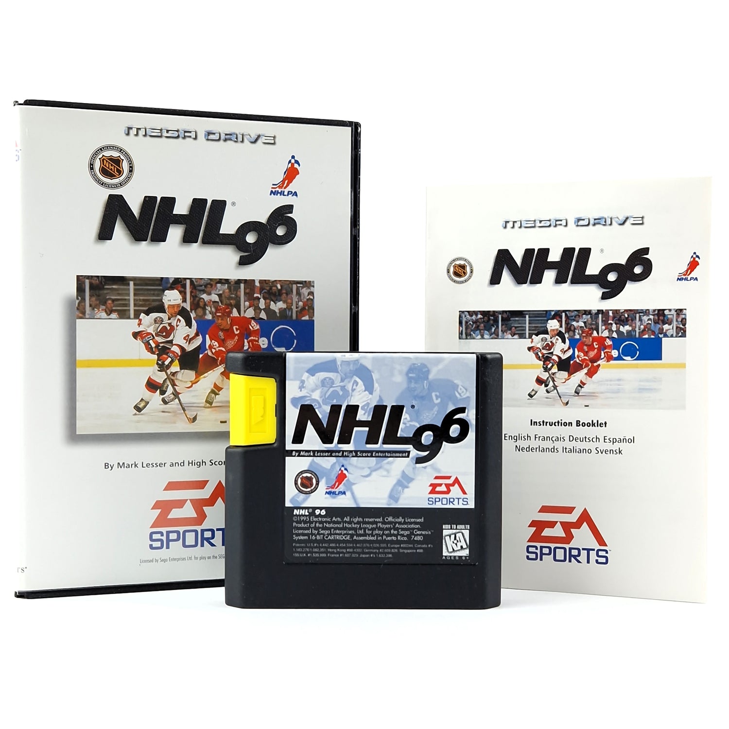 Sega Mega Drive Spiel : NHL 96 - Modul Anleitung OVP cib / PAL MD Icehockey