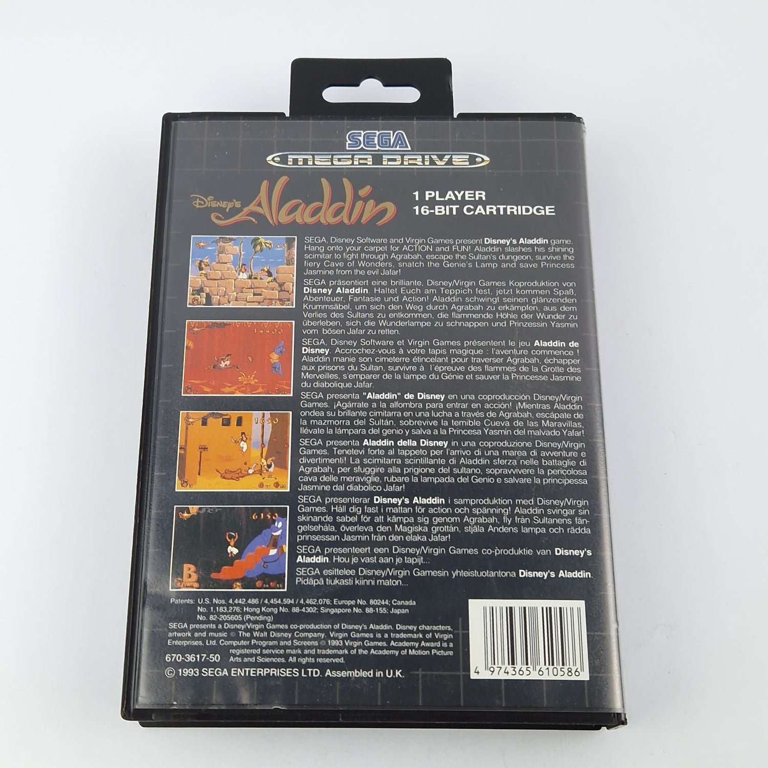 Sega Mega Drive Spiel : Disneys Aladdin - Modul Anleitung OVP cib / PAL MD
