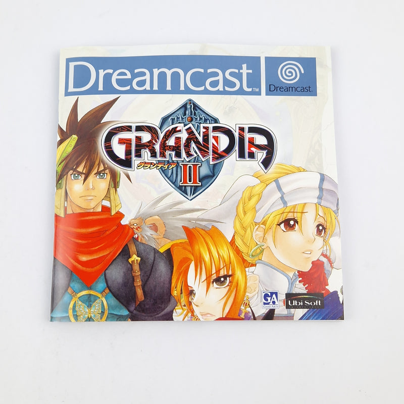 Sega Dreamcast Game: Grandia II - CD Disk Instructions OVP / DC