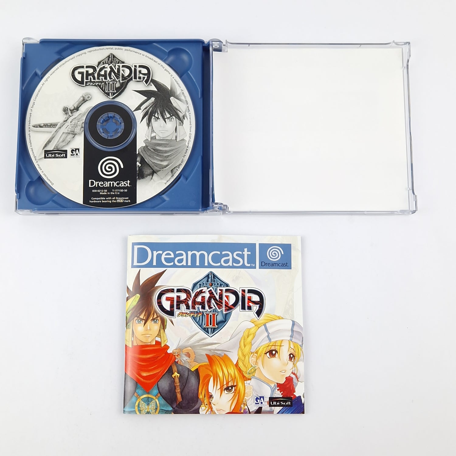 Sega Dreamcast Game: Grandia II - CD Disk Instructions OVP / DC