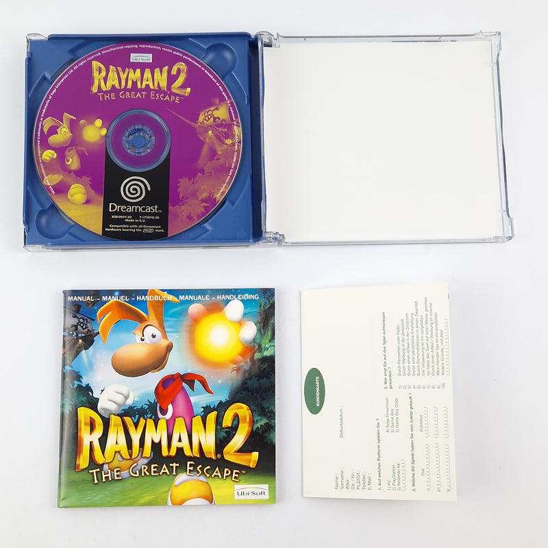 Sega Dreamcast Game: Rayman 2 The Great Escape - CD Instructions OVP / PAL DC
