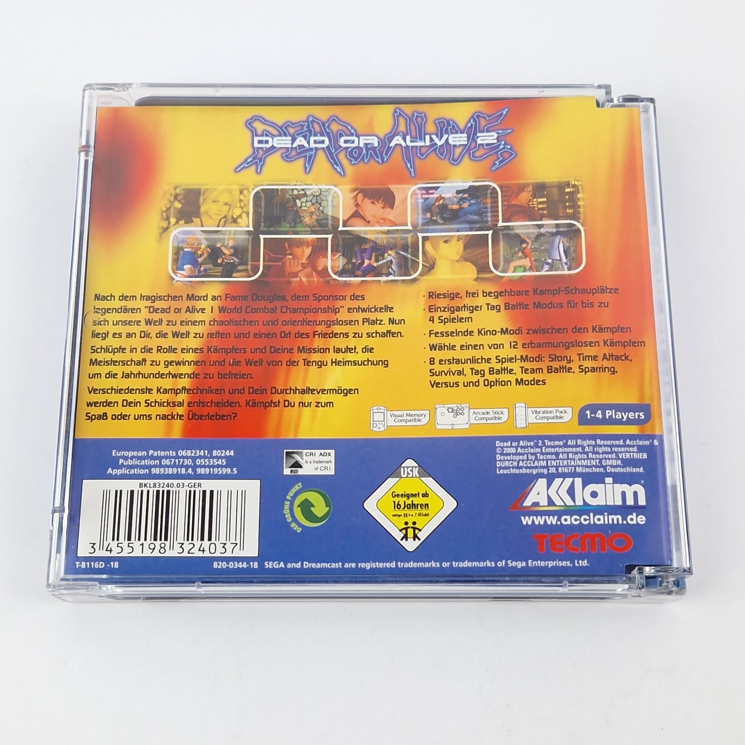Sega Dreamcast Game: Dead or Alive 2 - CD Instructions OVP Acclaim PAL