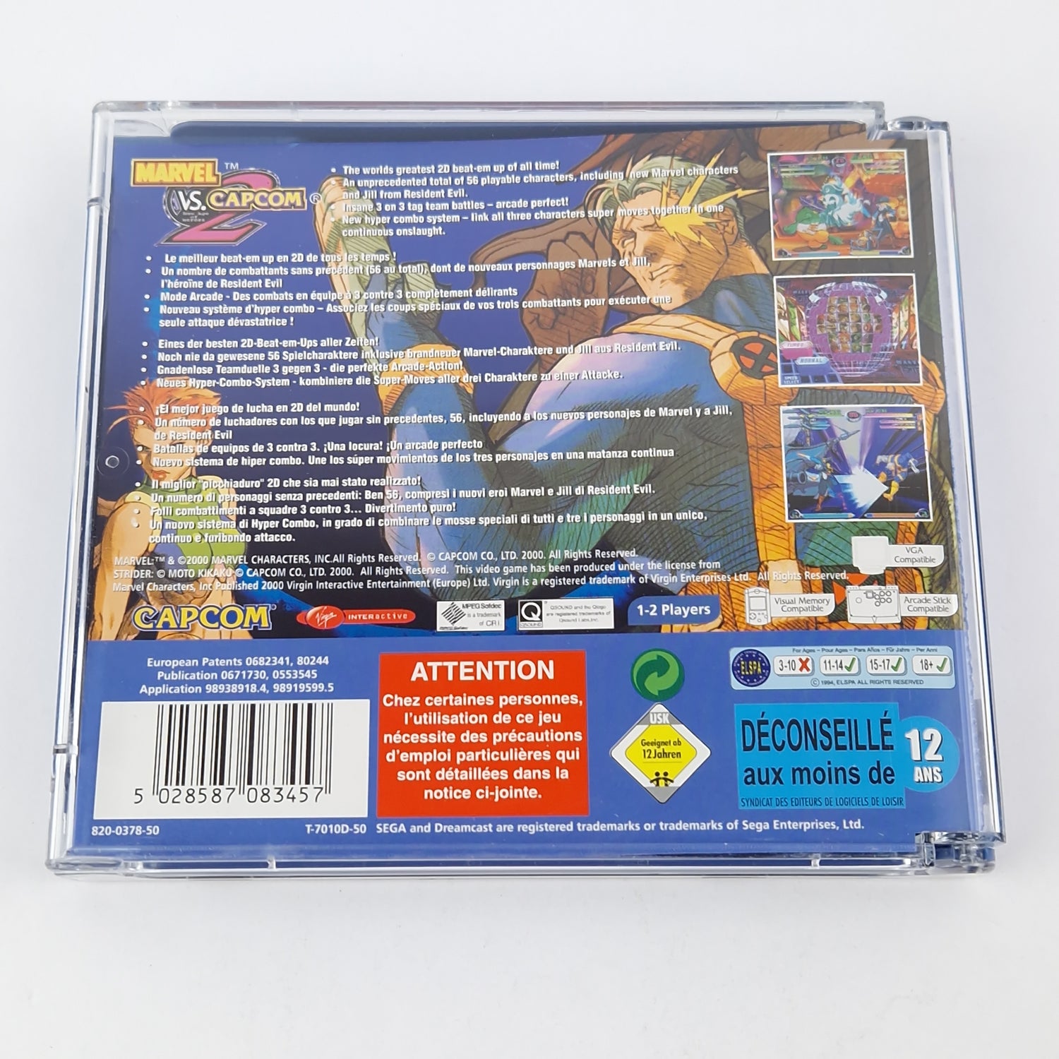 Sega Dreamcast Spiel : Marvel VS. Capcom 2 - CD Anleitung OVP | DC Game PAL