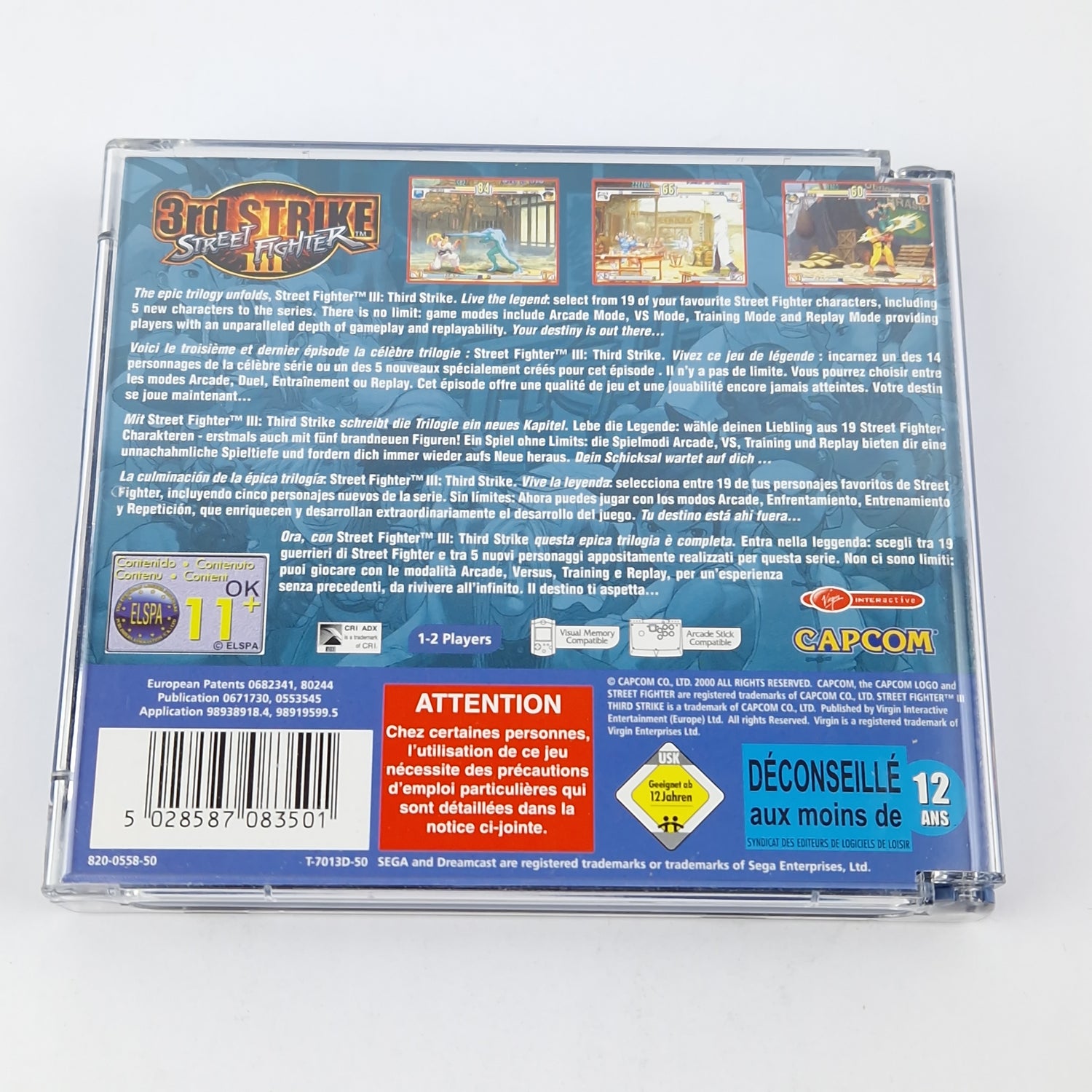 Sega Dreamcast game: Street Fighter III 3rd Strike - CD manual OVP | DC PAL