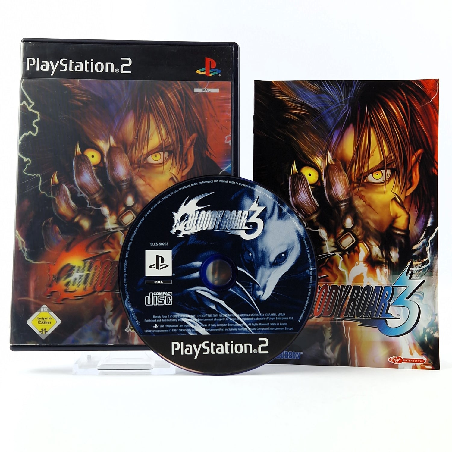 Playstation 2 Spiel : Blood Roar 3 mit 3D Cover - CD Anleitung OVP SONY PS2 PAL