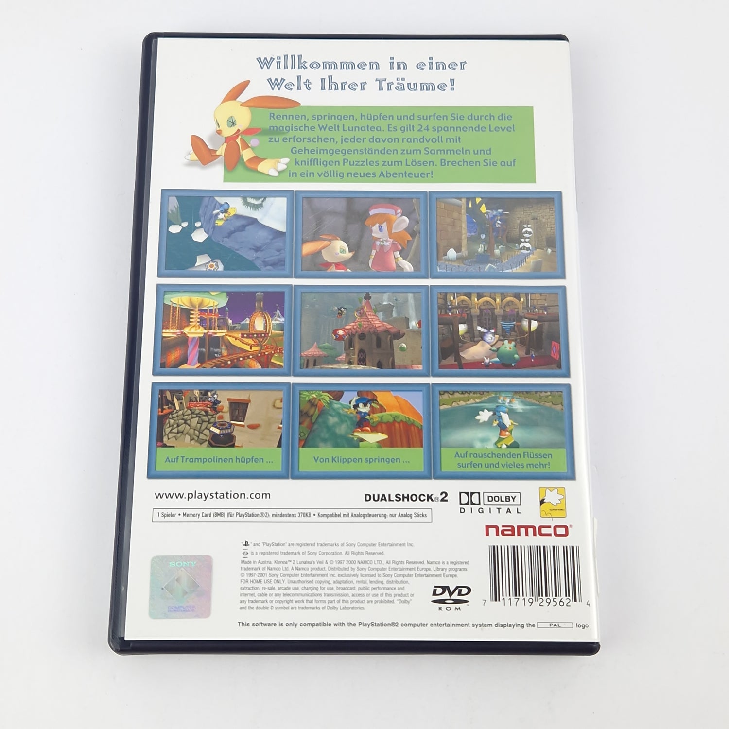 Playstation 2 Spiel : Klonoa 2 Lunatea s Veil - CD Disk Anleitung OVP SONY PS2