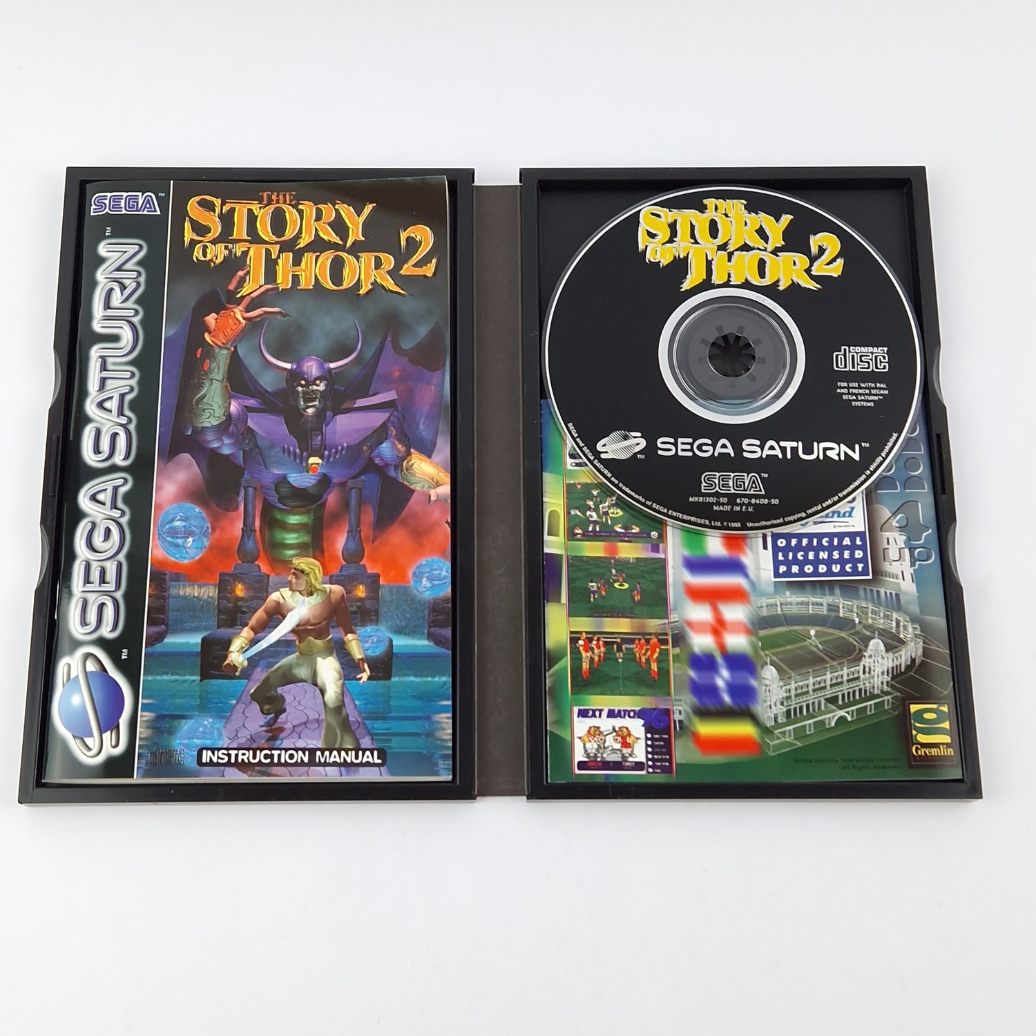 Sega Saturn game: The Story of Thor 2 - CD manual OVP cib | PAL Disk Game